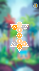 Sudoku puzzle gameplay with colorful hexagonal tiles