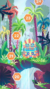 Jungle world level progression in Sudoku puzzle game